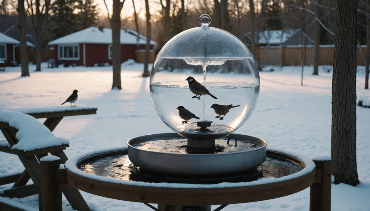 Cet astucieux dispositif garde l'eau des oiseaux liquide tout l'hiver sans électricité !