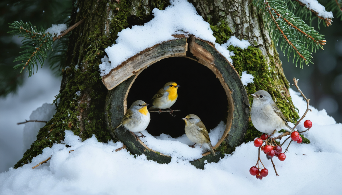 découvrez comment un trésor caché bien au-delà des nichoirs protège efficacement les oiseaux durant l'hiver, assurant leur survie et leur bien-être face au froid.