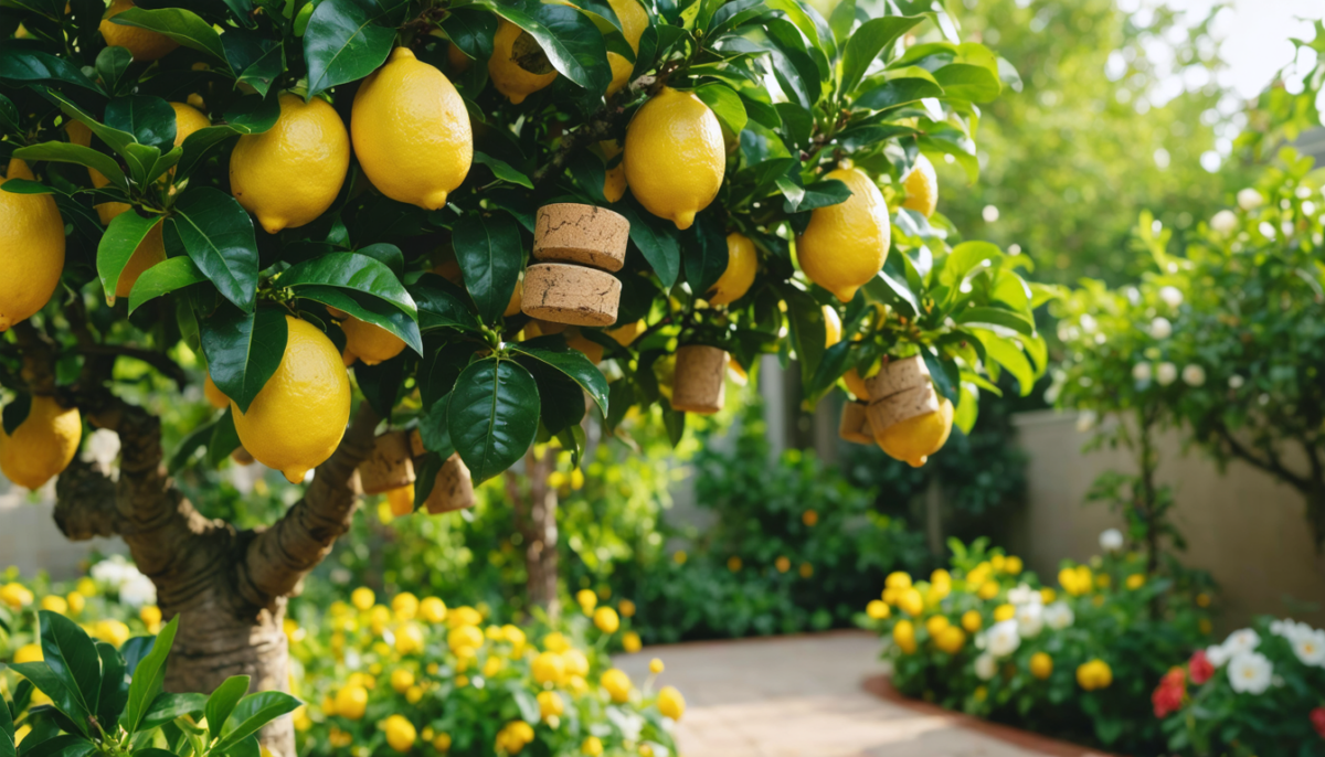 découvrez comment suspendre des bouchons à votre citronnier peut améliorer la santé de l'arbre, repousser les insectes et embellir votre jardin de manière surprenante.