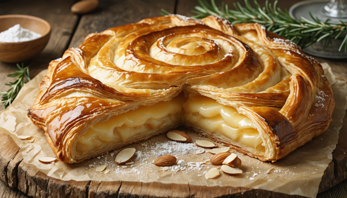découvrez la galette des rois qui fait sensation, avec son feuilleté croustillant et sa garniture irrésistible, pour un vrai régal des papilles.