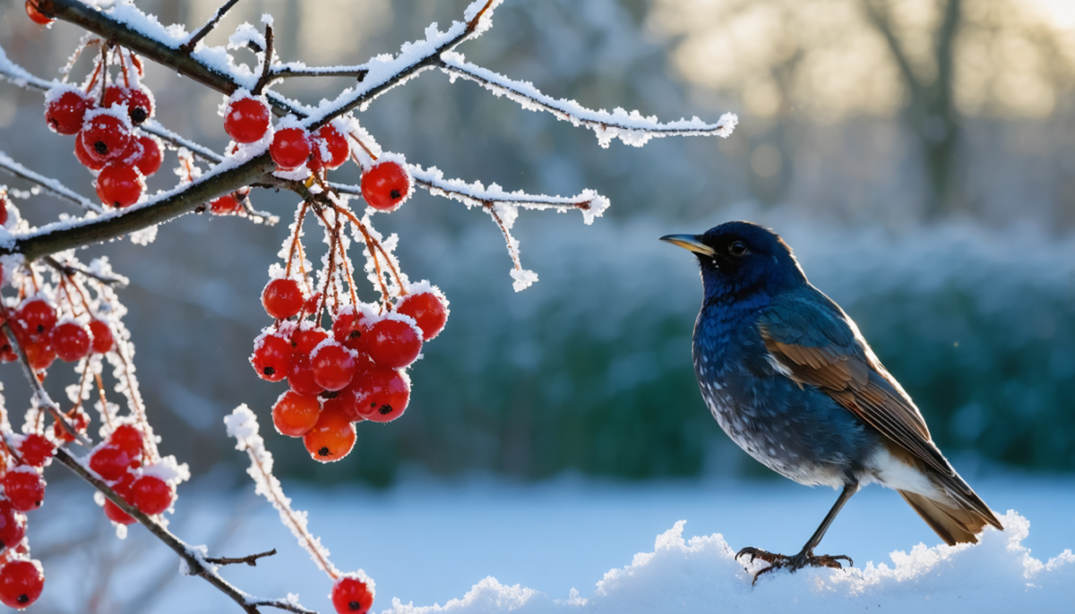 découvrez le fruit secret qui charme les merles pendant l'hiver et transforme nos jardins en véritables havres de nature enchantée.