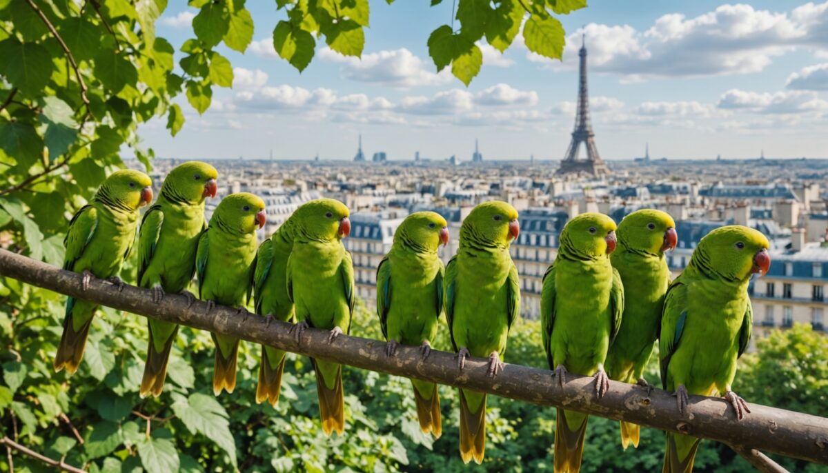 "Invasion surprise à Paris : pourquoi les perruches vertes prospèrent dans la capitale"