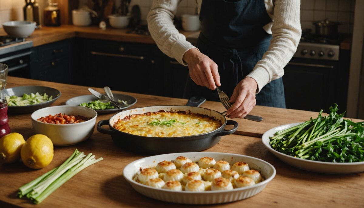 "Gratin Poireaux-Saint-Jacques : l'astuce secrète pour un plat irrésistible en 20 minutes"