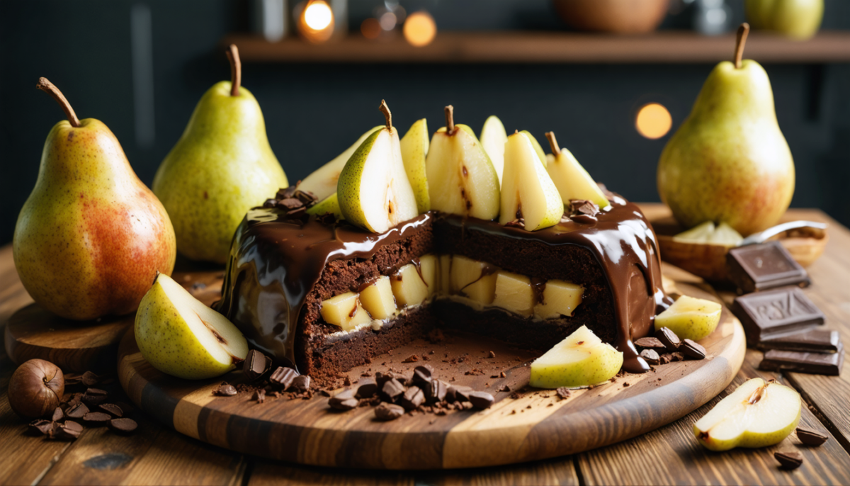 savourez un dessert poire-chocolat ultra fondant qui révolutionne le traditionnel cake, alliant douceur fruitée et gourmandise chocolatée pour un plaisir irrésistible.