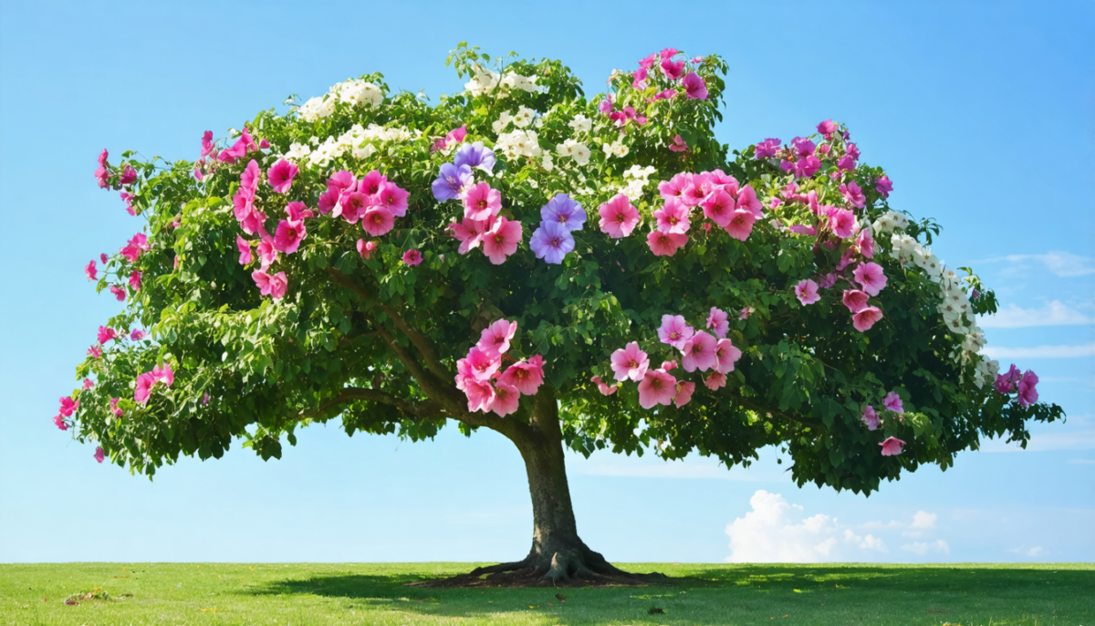 découvrez cet arbre étonnant à croissance rapide et à la floraison spectaculaire, idéal pour embellir votre jardin en un temps record.
