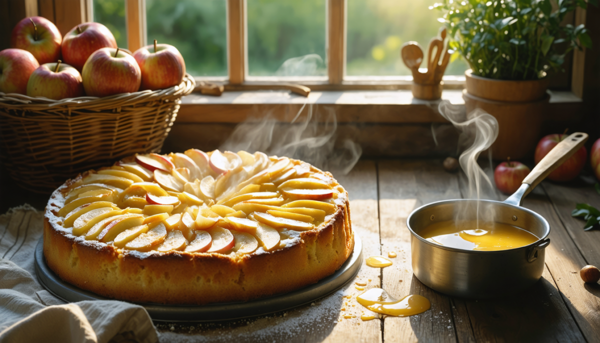 découvrez le secret du beurre chaud qui transforme votre gâteau aux pommes en une recette irrésistiblement moelleuse et savoureuse. incroyable mais vrai, cette astuce simple va révolutionner vos desserts !