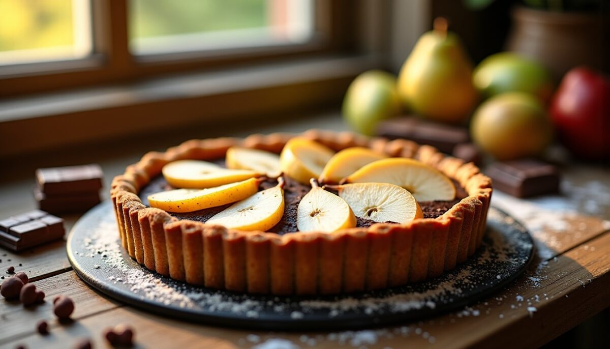 Tarte poire chocolat : la recette simple et délicieuse à préparer chez soi